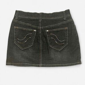 Somethin’ Else by Sketchers Black Denim Mini Skirt